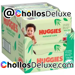 10x Huggies Natural Care Toallitas 56 Uds Aloe Vera