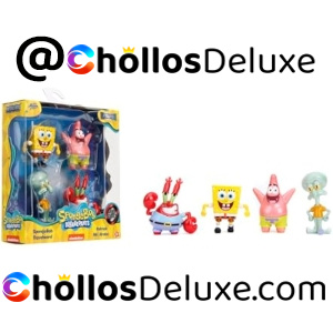 4x Figuras Metal Bob Esponja Jada 7cm