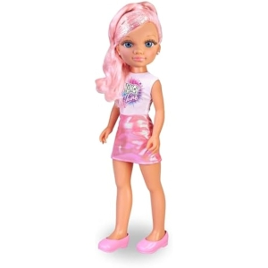 Nancy Shine Pink Muñeca Pelo Metalizado