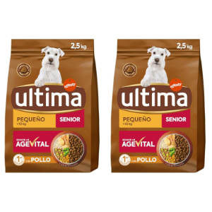 2x Ultima Perros Pequeños Senior Pollo 2.5Kg