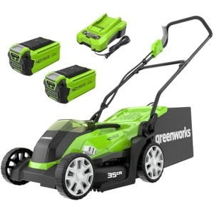 Greenworks G40LM35K2X Cortacésped 35cm +2 Baterías