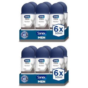 12x Sanex Men Invisible Roll-On
