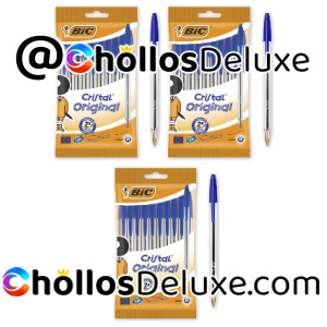 3x Bic Cristal Azul 10 Bolígrafos