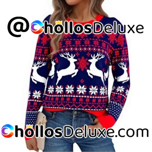 Jersey Navidad Mujer Cuello Redondo