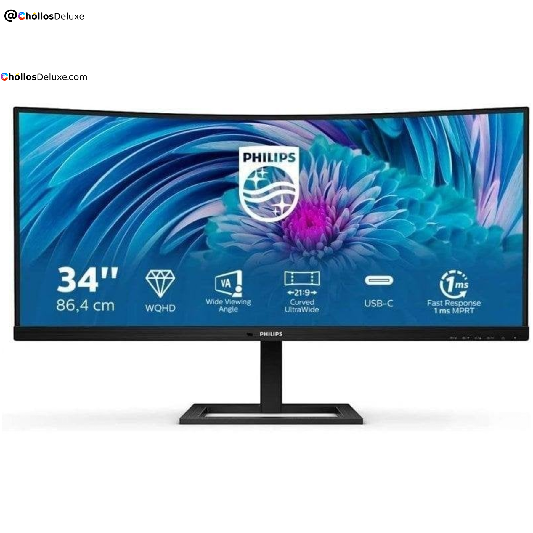 Philips 346E2CUAE Monitor Curvo 34" WQHD+