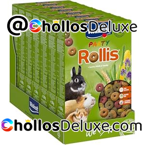 Vitakraft Rollis – Anillos Crujientes de Alfalfa para Roedores, Bajo Calcio, Sin Cereales 7x500g