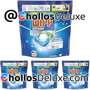 4x Wipp Express Caps Detergente 33 Lavados