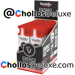 VITALDIN SPORT Energy Gel Caffeine – Pack 24 Geles Energéticos con Cafeína y Vitamina B6, Sabor Frutos Rojos (24 x 40 g)