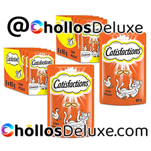 2x Catisfactions Premios para Gatos Sabor Pollo – Pack 6 x 60 g
