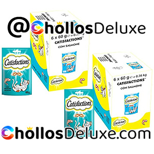 2x Mars Catisfactions Salmón Premios Gatos 6x60g