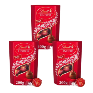 3x Lindt Lindor Bombones Leche 200g