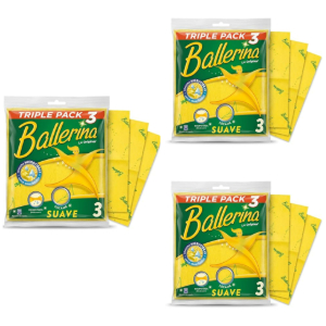 9x Ballerina Bayeta Amarilla 35x35
