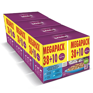 48x Whiskas Comida Húmeda Gatos Pescado