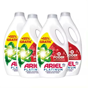 4x Ariel Detergente Líquido Lavadora 50 Lavados