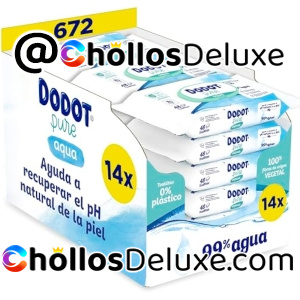 14x Dodot Pure Aqua Toallitas Bebé