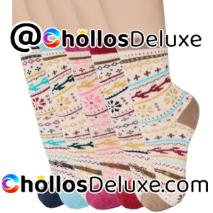 5 Pares Calcetines Navideños Mujer