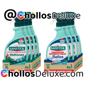 Sanytol Limpiador Desinfectante Multiusos y baños Pack 8 x 750 ml