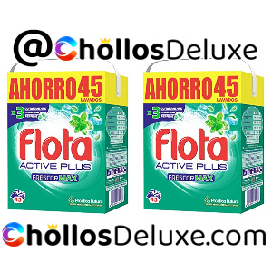 2x Flota Frescor Max Detergente Polvo 45