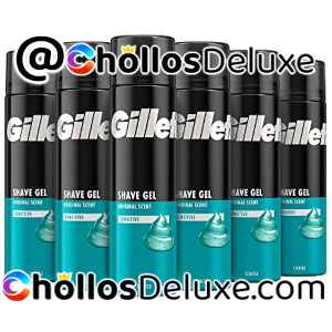 6x Gillette Classic Gel Afeitar 200ml