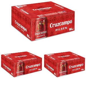 3x Cruzcampo Cerveza Lager 12 Latas 33cl