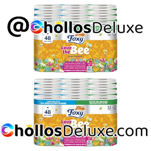 2x Foxy Love the Bee Papel Higiénico 48 Rollos