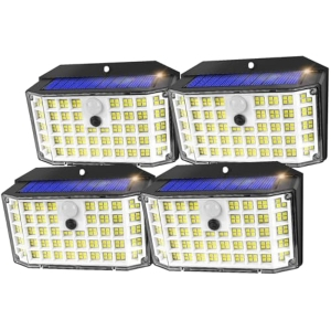 4x Luces Solares Exterior Sensor Movimiento
