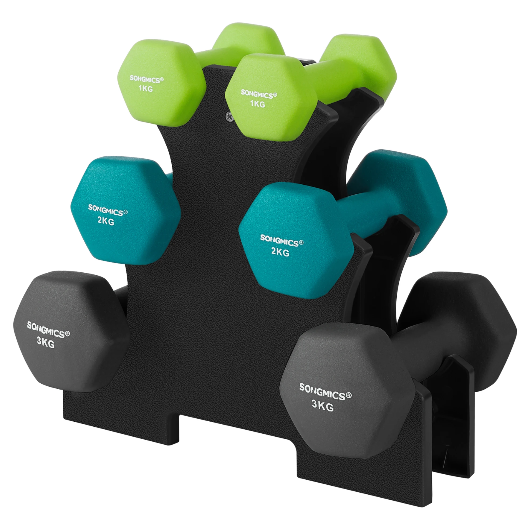 Songmics Mancuernas 1-3kg con Soporte