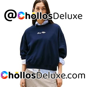 Tommy Hilfiger Classic Script Terry Sweatshirt Sudadera para Mujer