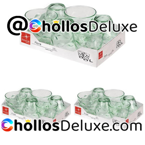 18x Bormioli Rocco Flora Vasos Vidrio 26cl