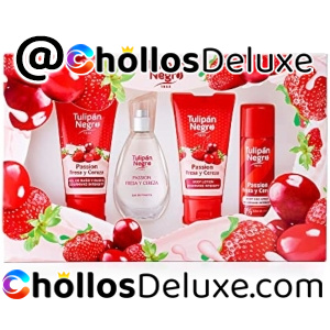 Tulipán Negro Fresa Cereza Estuche