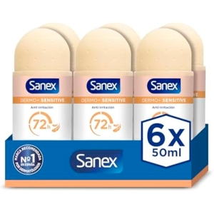 6x Sanex Dermo+ Sensitive Desodorante