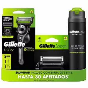 GilletteLabs Maquinilla +4 Recambios +Gel