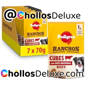 7x Pedigree Ranchos Cubes Snack Perro 70g