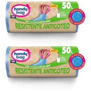 2x Handy Bag 8 Bolsas Basura 50L