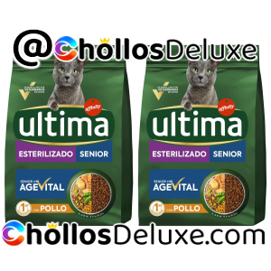 2x Ultima Gatos Senior Esterilizados 2.5Kg
