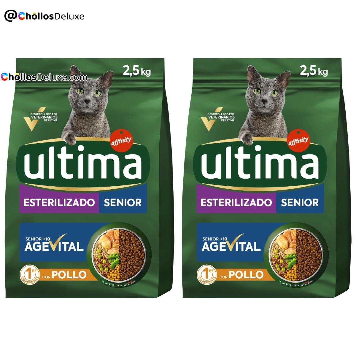 2x Ultima Senior Pienso para Gatos 2,5kg