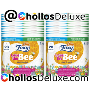 2x Foxy Love the Bee Papel Cocina 28 Rollos