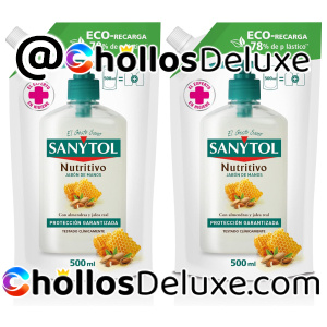 2x Sanytol Eco Recarga Jabón Manos 500ml