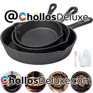 Sartenes Hierro Fundido 3 Piezas