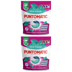2x Puntomatic Cápsulas Tricámara 22 Lavados