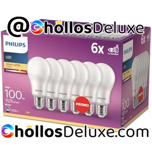 6x Philips Bombilla LED E27