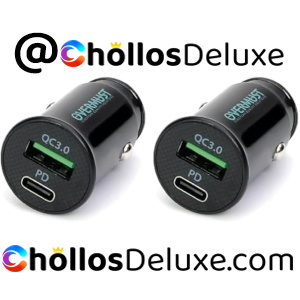 2x Overmust Cargador Coche 36W USB-C