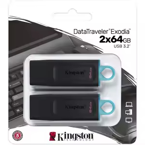 2x Kingston DataTraveler Exodia 64GB