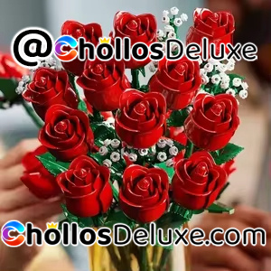 Ramo Rosas Bloques Construcción 968 Piezas