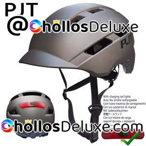 PJT Casco Ciclismo Luz USB