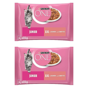 2x Purina ONE Junior Gatito 4 Sobres