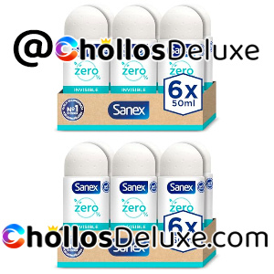 12x Sanex Zero% Invisible Roll-On 50ml