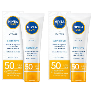 2x Nivea Sun Sensitive Crema Facial SPF50