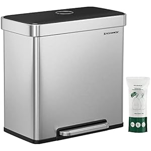 Songmics LTB202E01 Cubo Basura Doble 2x30L