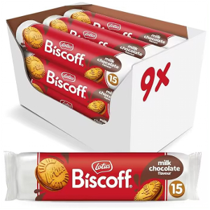 9x Lotus Biscoff Galletas Rellenas Chocolate 150g